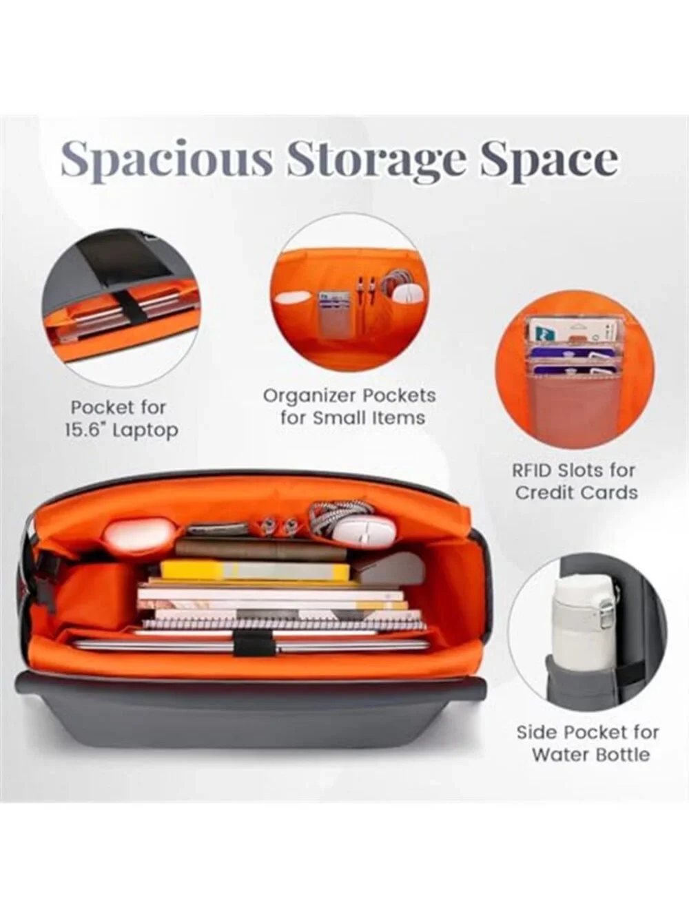 Mens Business Briefcase 15.6 Inch PU Leather Messenger Bags Laptop